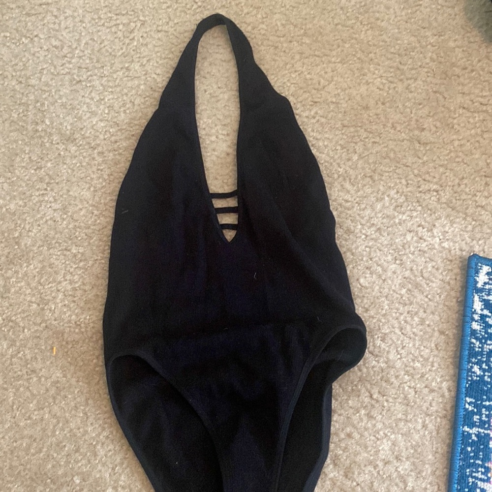 halter ribbed bodysuit